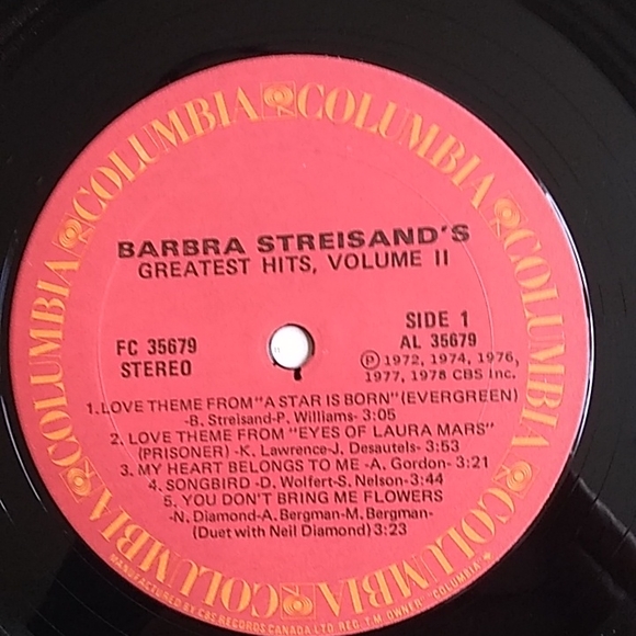 Barbra Streisand - Barbra Streisand's Greatest Hits Volume 2 LP - Picture 4 of 5